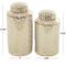 12" Gold Ceramic Geometric Decorative Jars with Gold Accents Set